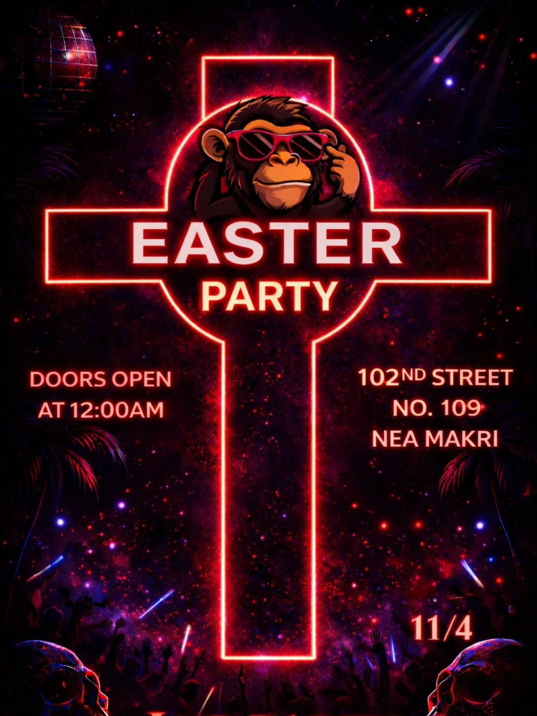 Αφίσα LVS Easter Party, 11 Απριλίου 2026 στις 00:00